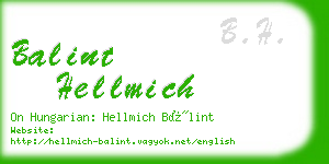 balint hellmich business card